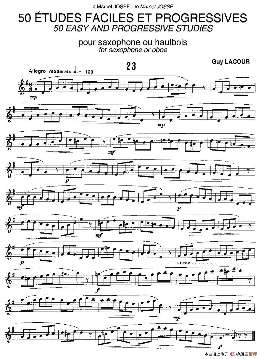 Guy Lacour 50 首萨克斯练习曲之23(1)_原文件名:Guy_Lacour_50_Etudes_Vol1-021.jpg