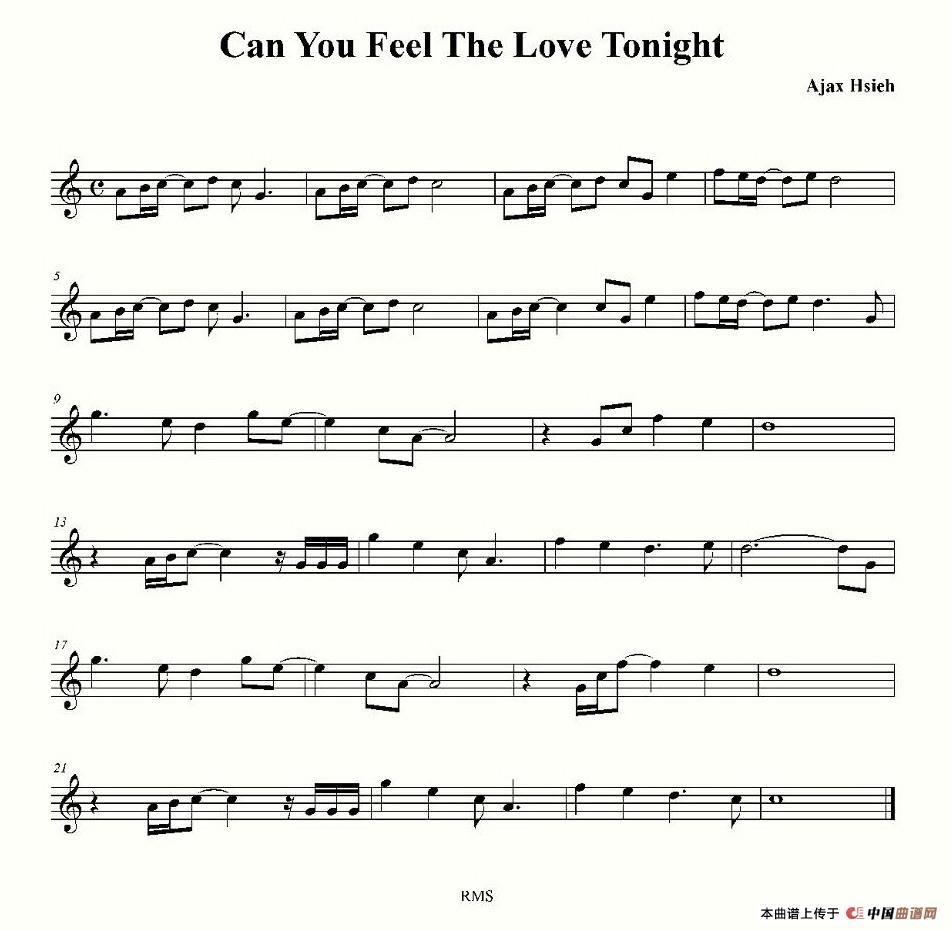 can you feel the love tonight(1)_原文件名:can+you+feel+the+love+tonight-alto-001.jpg