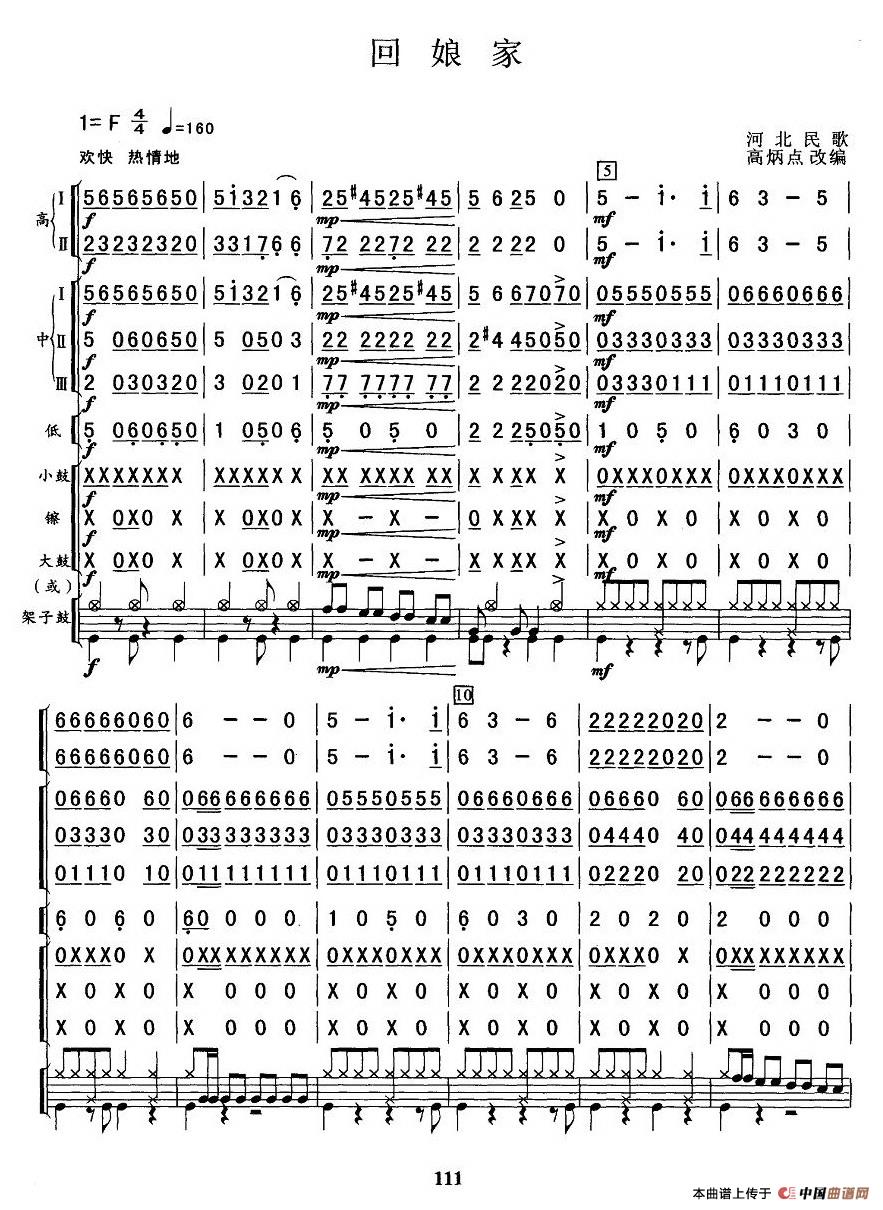 回娘家(总谱)(1)_原文件名:婚丧喜庆管乐曲集 -高炳点编配-113.jpg
