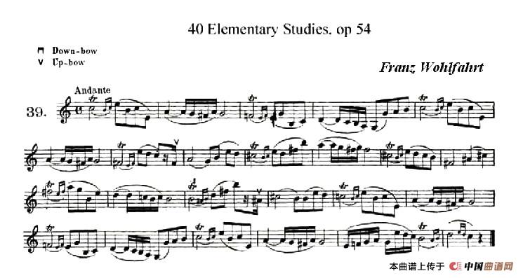 40首小提琴初级技巧练习曲之39(1)_原文件名:18Franz Wohlfahrt, 40 Elementary Studies, Op. 54-018.jpg