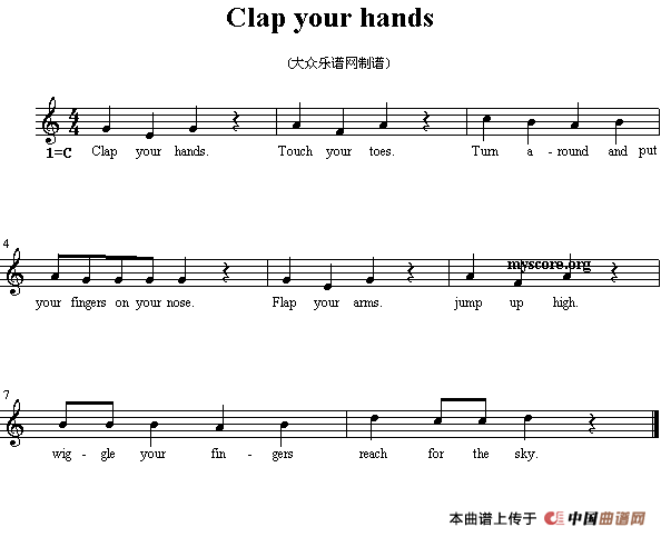 Clap your hands(英文儿歌、五线谱)(1)_原文件名:111.gif
