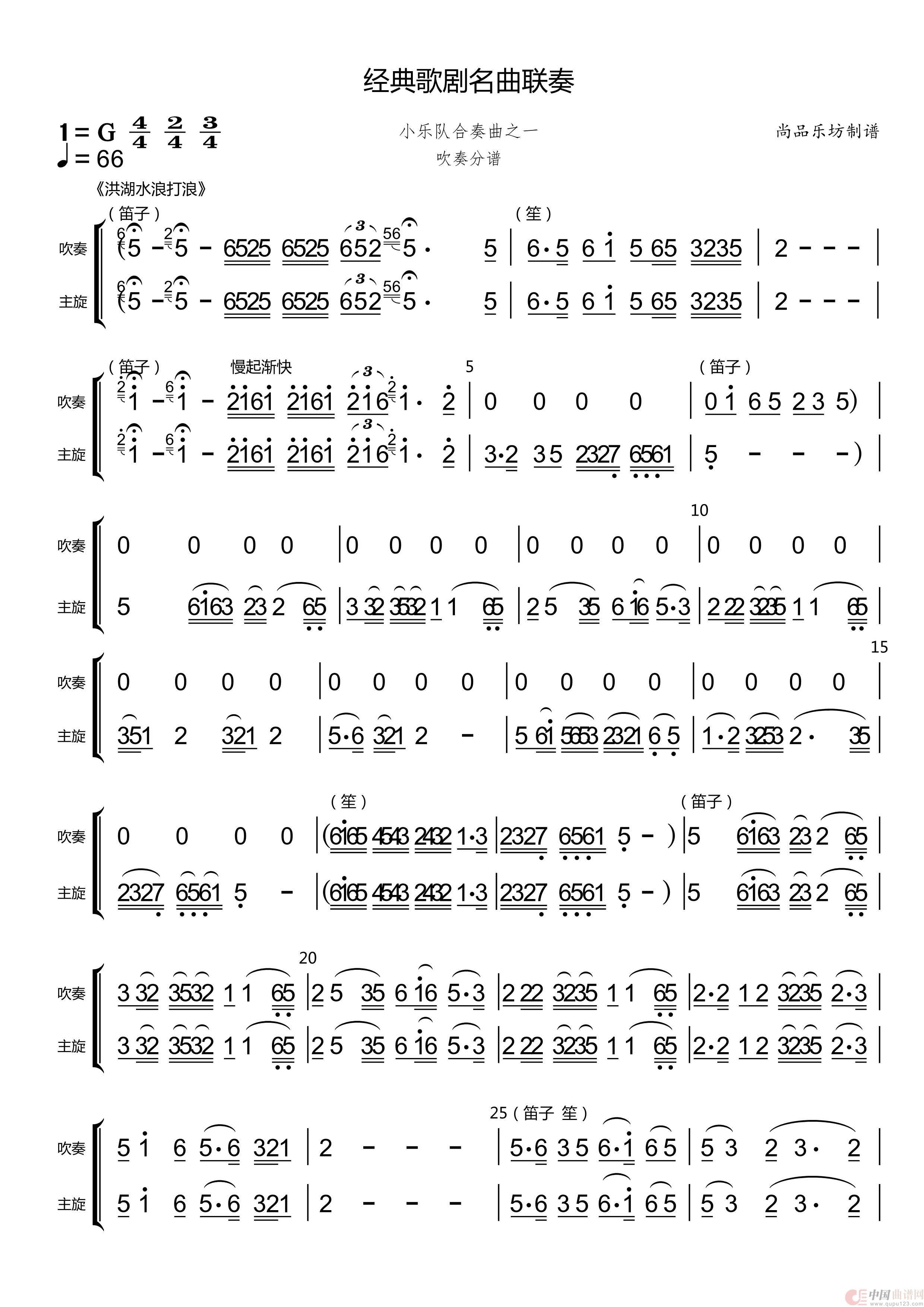经典歌剧名曲联奏(吹奏分谱)(1)_原文件名:经典歌剧名曲联奏_Page1.jpg