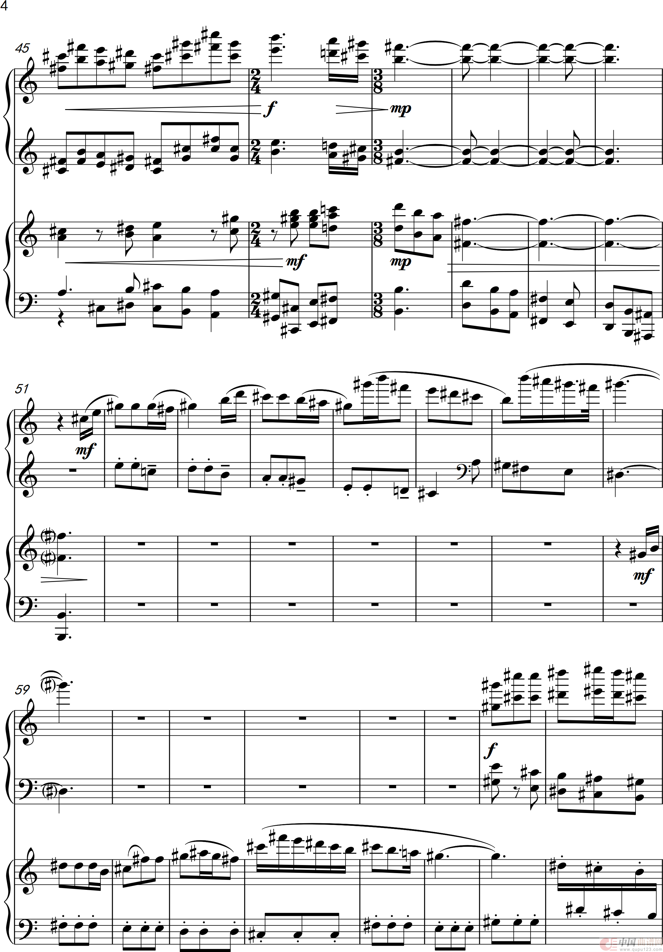 第二双钢琴奏鸣曲“鸿鹄志”( Sonata for tow Pianos No·2 “Lofty ambition”)(1)_原文件名:第二钢琴奏鸣曲第三乐章_0004.png